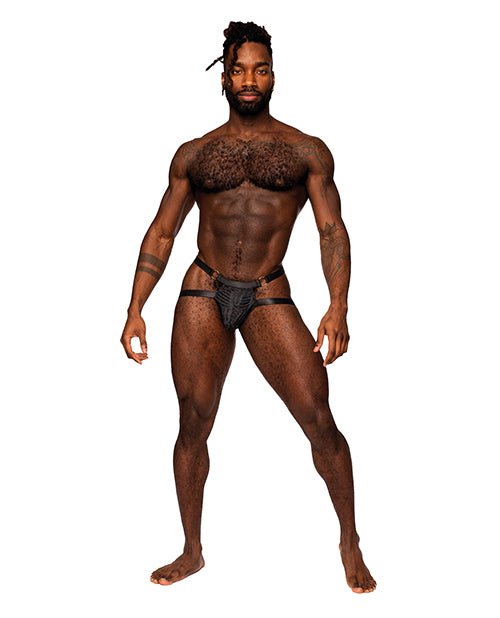 Rude Awakening Mesh Ring Jock Black S/M - Empower Pleasure