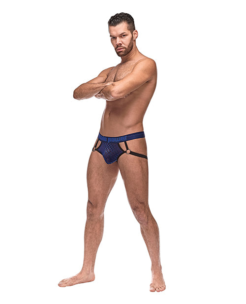 Diamond Mesh Jock Ring Blue - Empower Pleasure