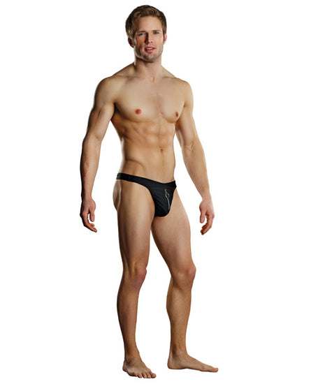 Male Power Zipper Thong - Black - Empower Pleasure