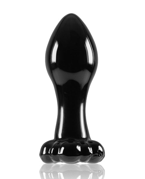 Crystal Flower Butt Plug - Black - Empower Pleasure