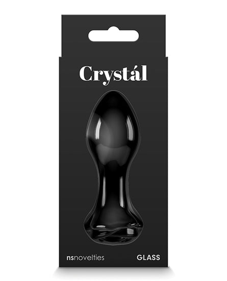 Crystal Rose Butt Plug - Black - Empower Pleasure