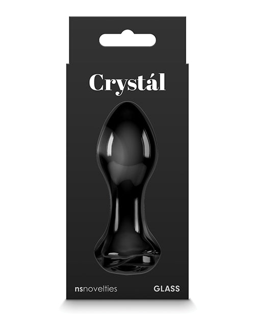 Crystal Rose Butt Plug - Black - Empower Pleasure