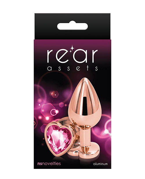 Rear Assets Rose Gold Heart Medium - Pink - Empower Pleasure