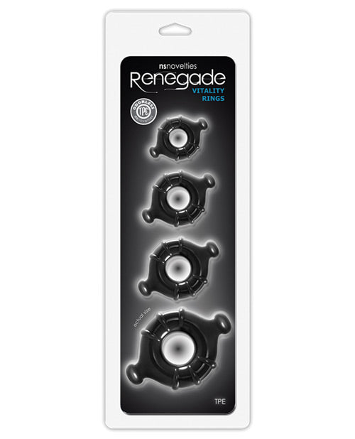 Renegade Vitality Rings - Black - Empower Pleasure