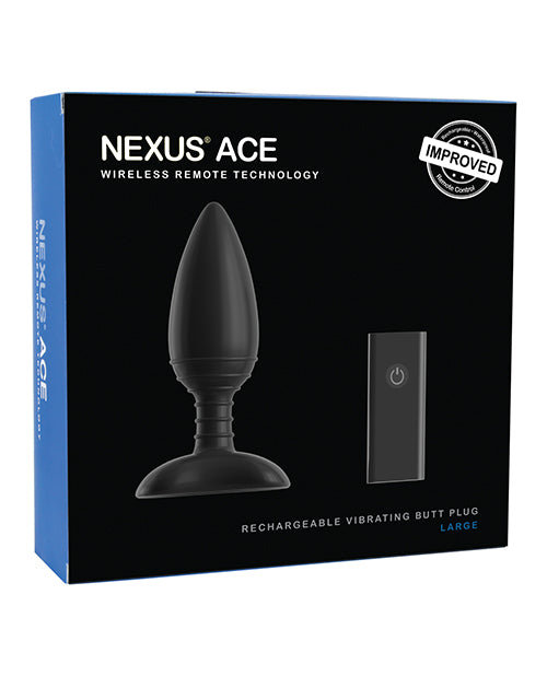 Nexus Ace Remote Control Butt Plug Large - Black - Empower Pleasure