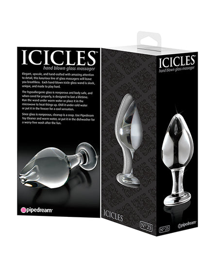 Icicles No. 25 Hand Blown Glass - Clear - Empower Pleasure