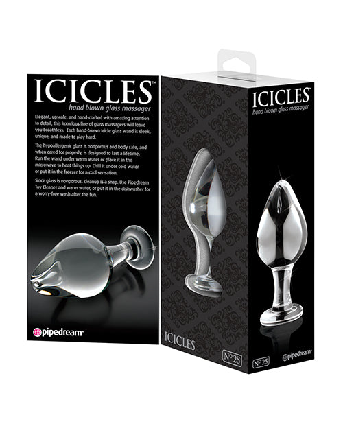 Icicles No. 25 Hand Blown Glass - Clear - Empower Pleasure