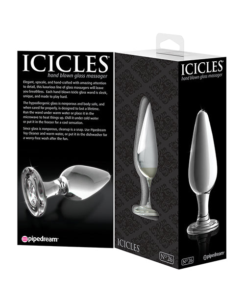 Icicles No. 26 Hand Blown Glass - Clear - Empower Pleasure