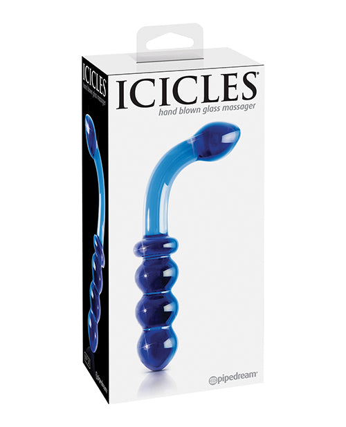 Icicles  No. 31 Hand Blown Glass - Blue G-Spot - Empower Pleasure