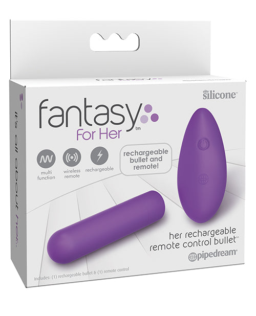 Fantasy for Her Rechargeable Remote Control Bullet - Purple - Empower Pleasure