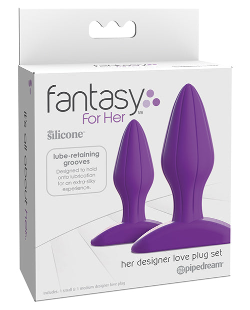 Fantasy for Her Designer Love Plug Set - Purple - Empower Pleasure