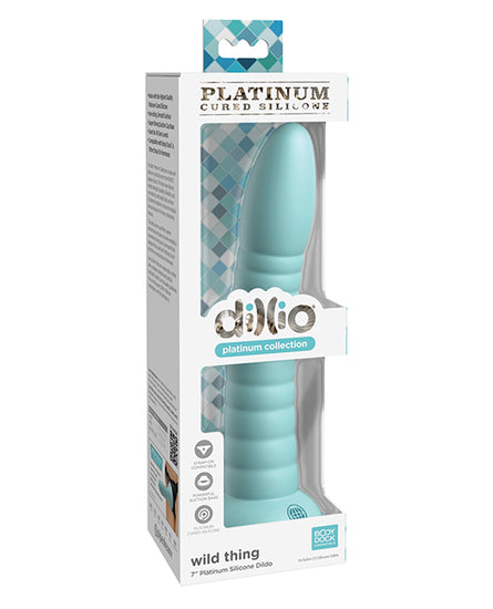 Dillio Platinum 7" Wild Thing Silicone Dildo - Teal - Empower Pleasure