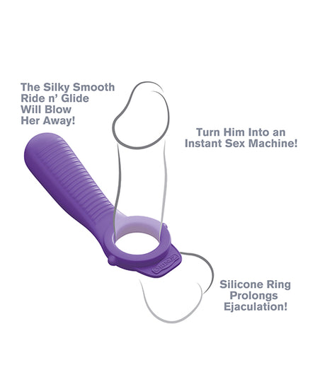 Fantasy C-Ringz Ride N' Glide Couples Ring - Purple - Empower Pleasure