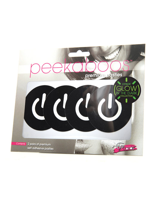 Peekaboos Glow in the Dark Power Button - Pack of 2 - Empower Pleasure