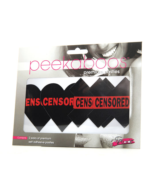 Peekaboos Censored Hearts & X - Pack of 2 - Empower Pleasure