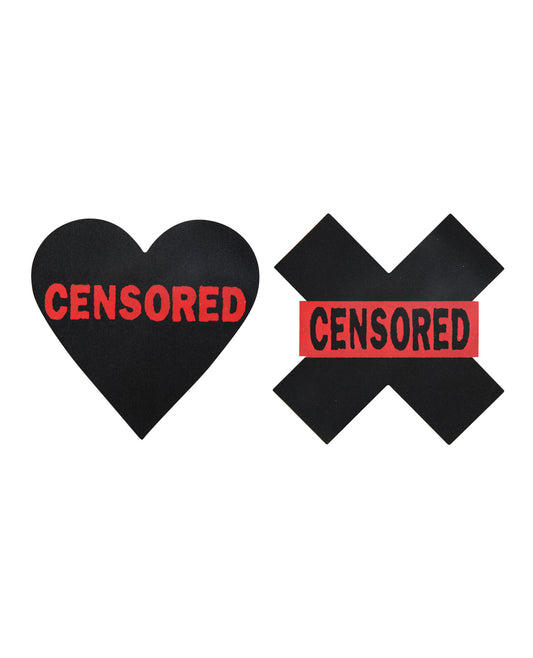 Peekaboos Censored Hearts & X - Pack of 2 - Empower Pleasure