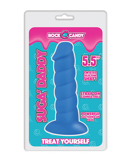 Rock Candy Suga Daddy 5.5" Silicone Dildo - Blue - Empower Pleasure