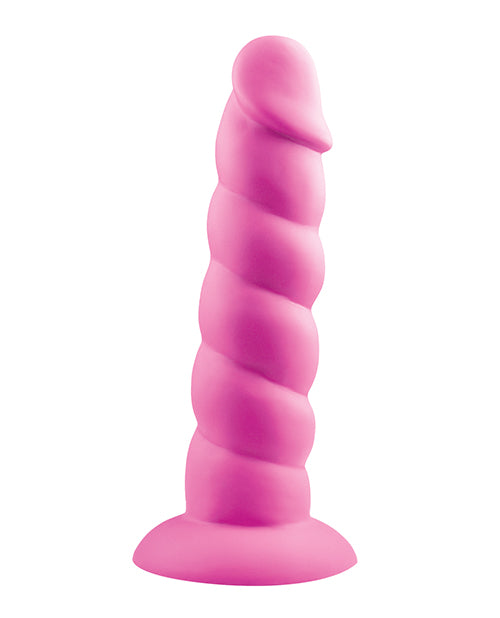 Rock Candy Suga Daddy 7" Silicone Dildo - Pink - Empower Pleasure