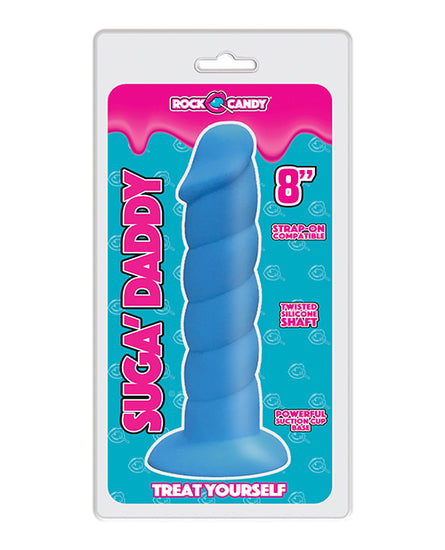 Rock Candy Suga Daddy 8" Silicone Dildo - Blue - Empower Pleasure