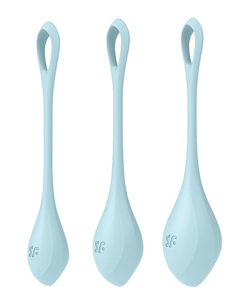 Satisfyer Yoni Power 2 Balls Training Set - Light Blue - Empower Pleasure