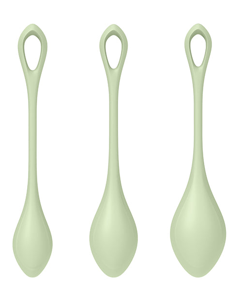 Satisfyer Yoni Power 2 Balls Training Set - Light Green - Empower Pleasure