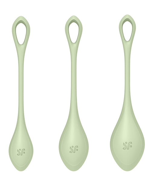 Satisfyer Yoni Power 2 Balls Training Set - Light Green - Empower Pleasure