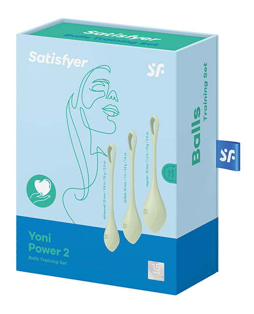 Satisfyer Yoni Power 2 Balls Training Set - Light Green - Empower Pleasure