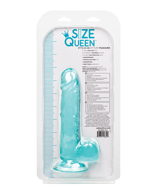 Size Queen 6" Dildo - Blue - Empower Pleasure