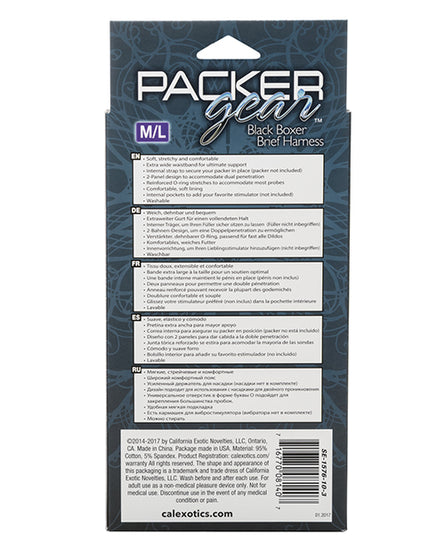 Packer Gear Boxer Harness M/L - Black - Empower Pleasure