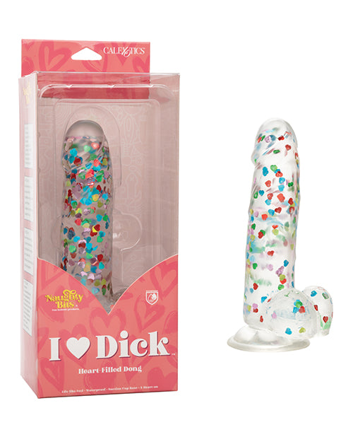 Naughty Bits I Love Dick Heart Filled Dong - Multicolor - Empower Pleasure