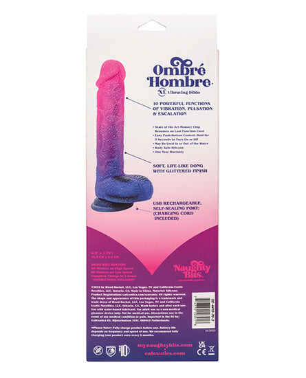 Naughty Bits Ombre Hombre XL Vibrating Dildo - Empower Pleasure