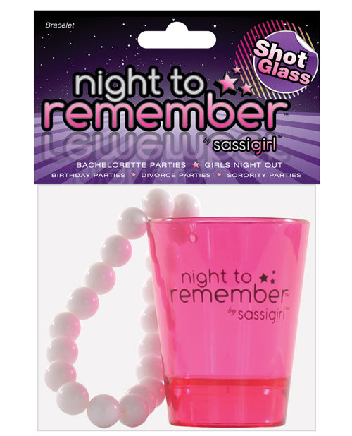 Night to Remember Shot Glass Bracelet by sassigirl - Pink - Empower Pleasure