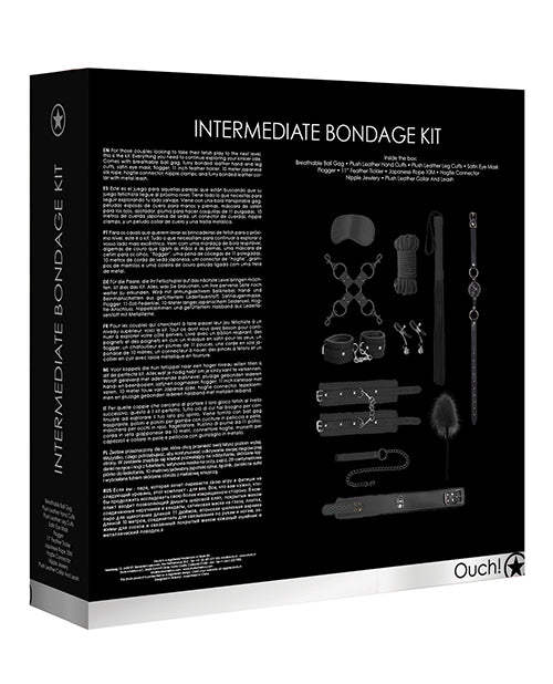 Shots Ouch Intermediate Bondage Kit - Black - Empower Pleasure