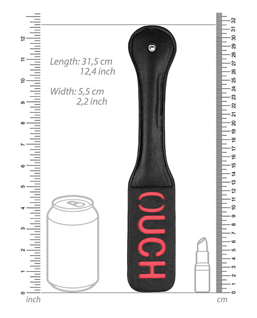Shots Ouch Ouch Paddle - Black - Empower Pleasure