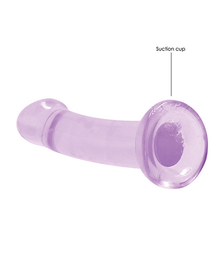 Shots RealRock Crystal Clear 7" Dildo  - Purple - Empower Pleasure