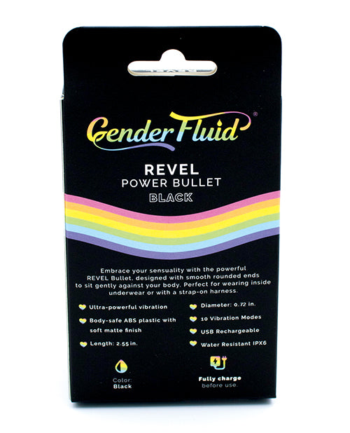 Gender Fluid Revel Power Bullet - Matte Black - Empower Pleasure