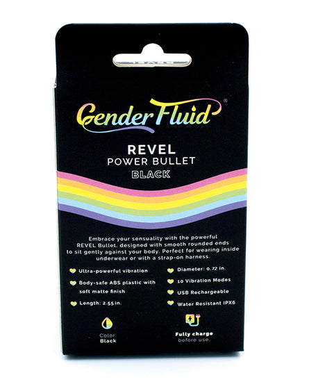 Gender Fluid Revel Power Bullet - Matte Black - Empower Pleasure