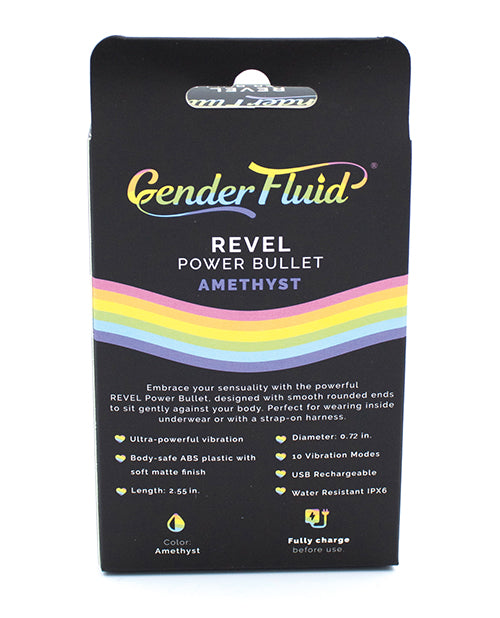 Gender Fluid Revel Power Bullet - Purple - Empower Pleasure