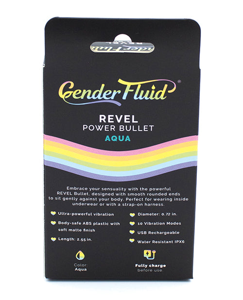 Gender Fluid Revel Power Bullet - Aqua - Empower Pleasure