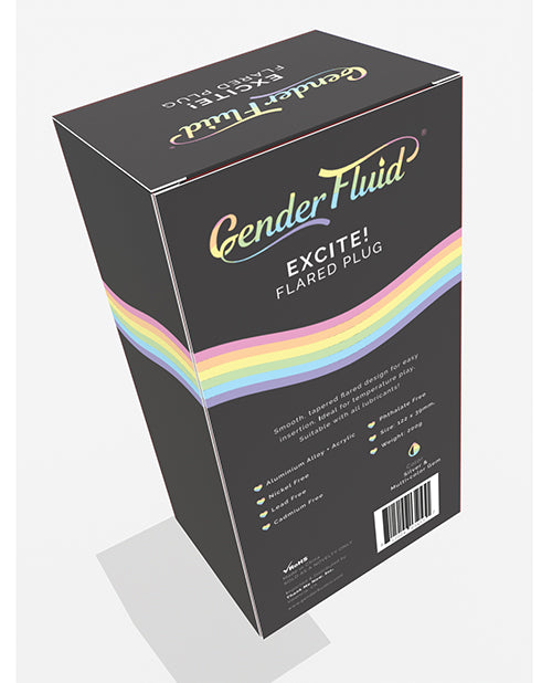 Gender Fluid Excite! Flared Plug - Silver - Empower Pleasure