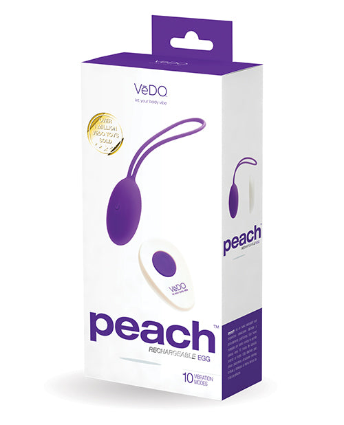 VeDO Peach Rechargeable Egg Vibe - Empower Pleasure